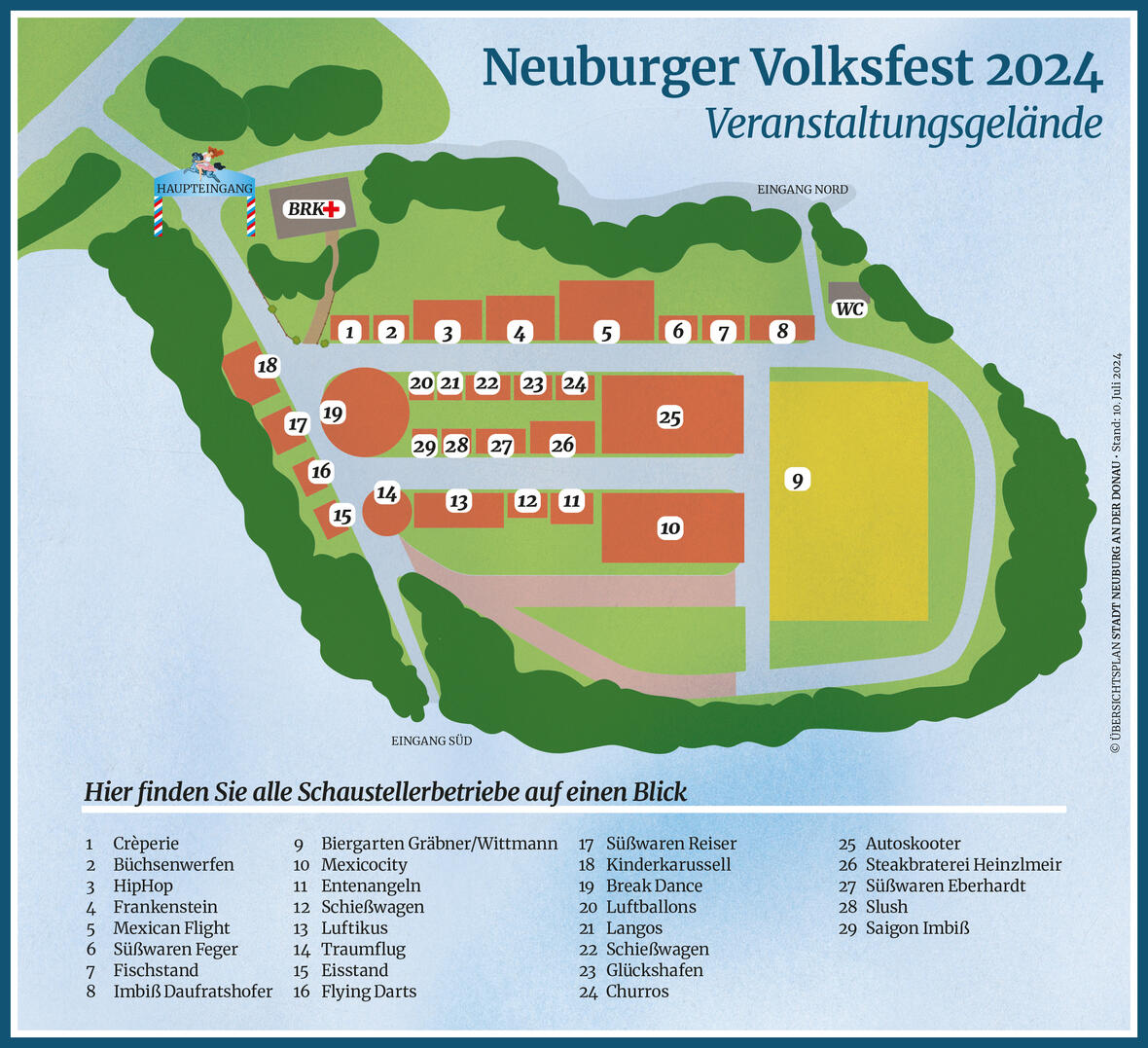 Neuburger Volksfest - Geländeplan