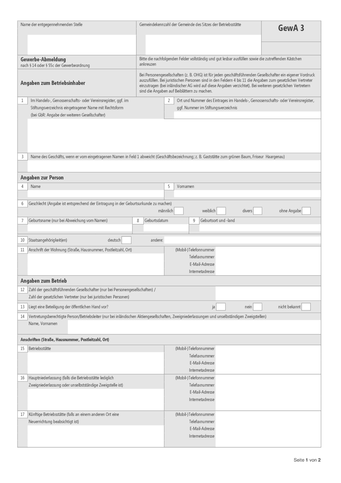 gewerbe-abmeldung-formular